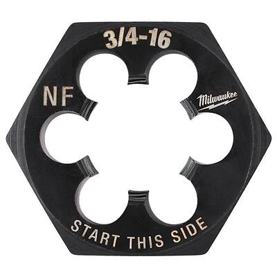 Milwaukee 49-57-5378 3/4-16 Fine Thread Hex Threading Die, HCS