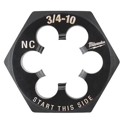 Milwaukee 49-57-5376 Hex Threading Die, 3/4-10 Coarse, 1-7/16 In.