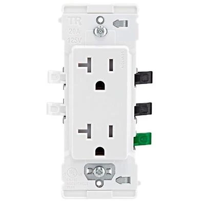 Leviton Lever Edge 20‑Amp White Tamper‑Resistant 5‑20R Receptacle – 125 V Indoor Outlet