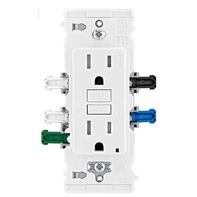 Leviton Lever Edge 125V White GFCI Outlet – 1 Pack