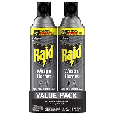 Raid 76588 Outdoor Wasp & Hornet Spray, 17.5 oz Aerosol