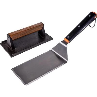 Traeger BAC850 Cast Iron Griddle Tool Set, Heavy-Duty, Black