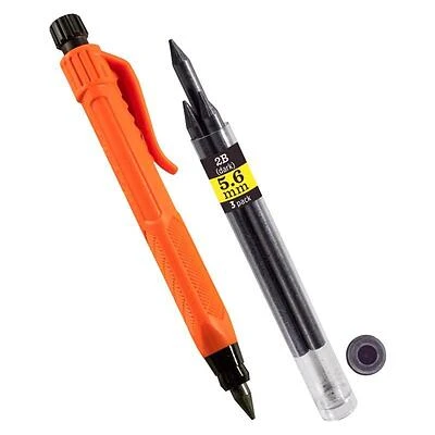 Rite in the Rain OR56 Jumbo #2B Pencil, 5.6 mm, Orange, Refillable