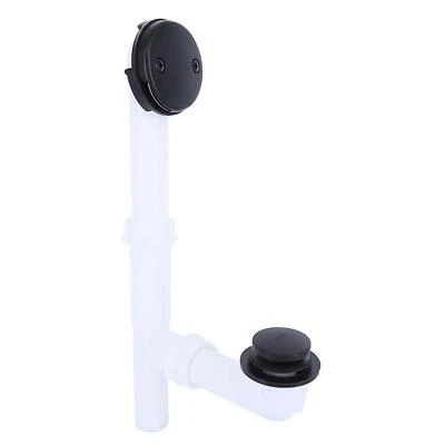 Danco 12099 Touch-Toe Tub Drain Kit, Matte Black, 1-1/2 In.