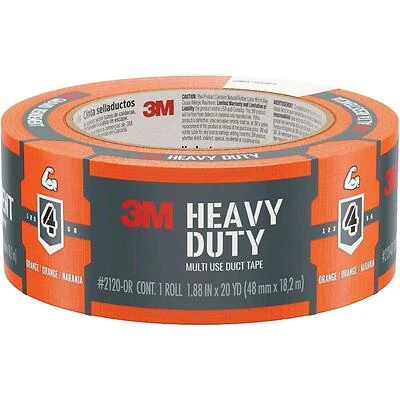 3M Heavy-Duty Orange Duct Tape – 20 yd Roll, 1.88 in Width