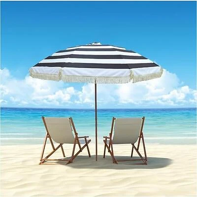 8' Umbrella Black / White