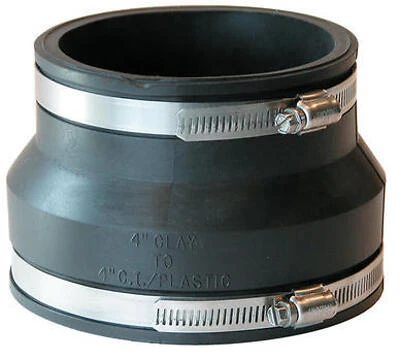 COUPLING CLAY/CI 4" FLEX