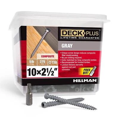 2-1/2" Comp Deck Screws Gray 5#