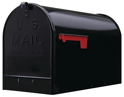 MAILBOX RURAL STEEL BLACK