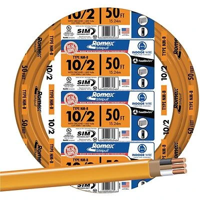 WIRE ROMEX 10/2 W/GR 50'