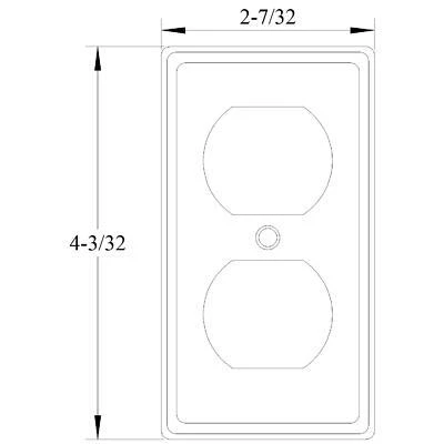 Durable 4‑Inch Metal Round Receptacle Cover Plate