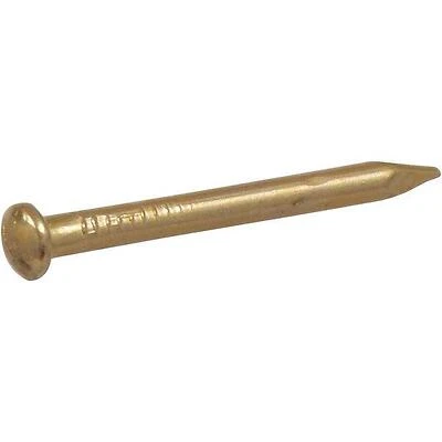 Brass Plated Escutcheon Pins 3/4 Inch X 18 Gauge - Pack Of 6
