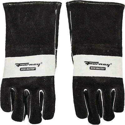 Forney Iron Master Series 55103 XL Welding Gloves – Extended Gauntlet, Split Cowhide Palm, Kevlar‑Stitched Heat Shield
