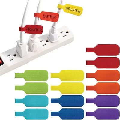 Medium Polypropylene Cable Label with Hook‑and‑Loop Fastener – 2.25" x 0.75"
