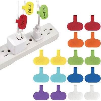 Wrap-It Storage 416-CL-V-MC Nylon Cable Label, Small, Hook-and-Loop, 1.2 In. X 0.63 In.
