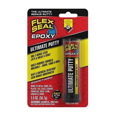 Flex Seal EFSGRYR15P Dark Gray 2-Oz Two-Part Epoxy Putty