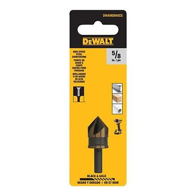 DeWalt DWAMDB40CS Countersink Bit, 5/8 In., 5-Flute, 1/4 In. Shank