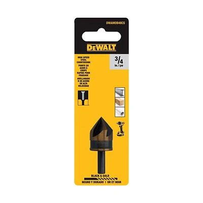 DeWalt DWAMDB48CS Countersink Bit, 3/4 In. 82° HSS, 1/4 In. Round Shank