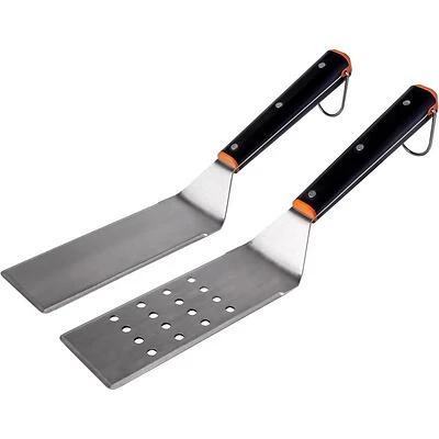 Traeger Flat‑Top Griddle Spatula – Black/Orange Heat‑Resistant Tool