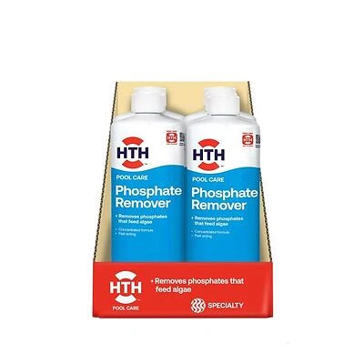 HTH Pool Care Phosphate Remover – 32 oz Liquid Solution for Algae Prevention