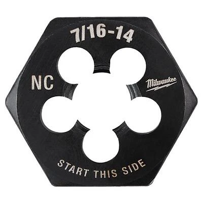 Milwaukee 49-57-5355 7/16-14 Coarse Hex Threading Die, 1 In. HCS