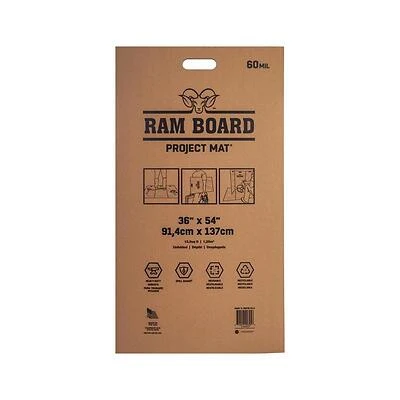 Ram Board Tri-Fold Project Mat – 36×54 in Paper Floor Protector