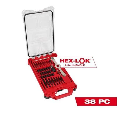 Milwaukee 49-22-5604 Hex-Lok SAE Tap & Die Set, 38-Piece, Chrome-Vanadium