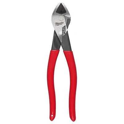 Milwaukee 8‑Inch Forged‑Steel Angled Diagonal Cutting Pliers – Heavy‑Duty Precision Tool