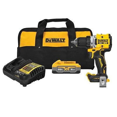 DeWalt DCD801H1 20V MAX XR Brushless 1/2" Drill/Driver Kit with Battery & Charger