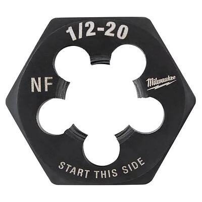 Milwaukee 49-57-5362 Hex Threading Die, 1/2-20 Fine Thread, 1-Inch