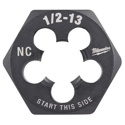 Milwaukee 49-57-5360 Hex Threading Die, 1/2-13 Coarse, HCS, 1 In.