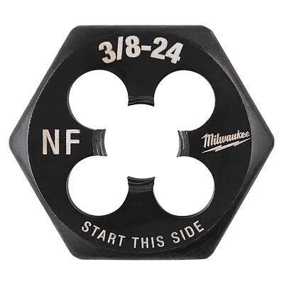Milwaukee 49-57-5351 3/8-24 Fine Thread Hex Threading Die, 1 In. HCS