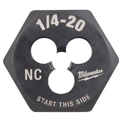 Milwaukee 49-57-5334 1/4-20 Coarse Hex Threading Die, HCS, 1 In.