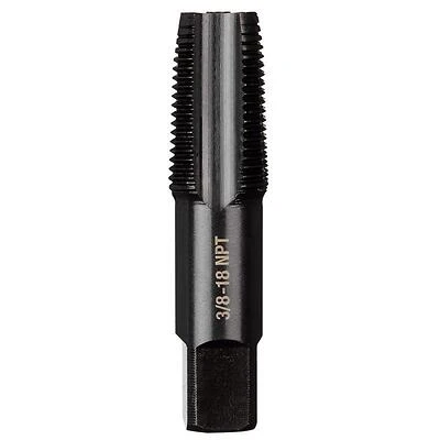 Milwaukee 49-57-5292 3/8-18 NPT Straight Flute Plug Tap, 4-Flute HCS