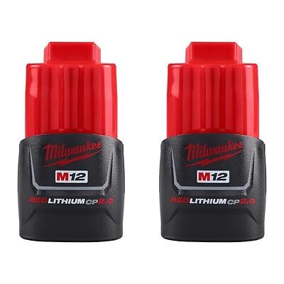 Milwaukee M12 12V Lithium‑Ion Battery Pack – 2‑Piece High‑Performance Power Set
