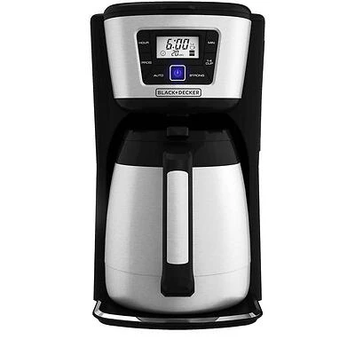 Black+Decker CM2035B 12-Cup Programmable Coffee Maker, Black & Silver