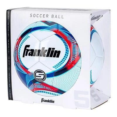 Franklin Sports Soccer Ball, Synthetic Leather, Size 5, Assorted Colors