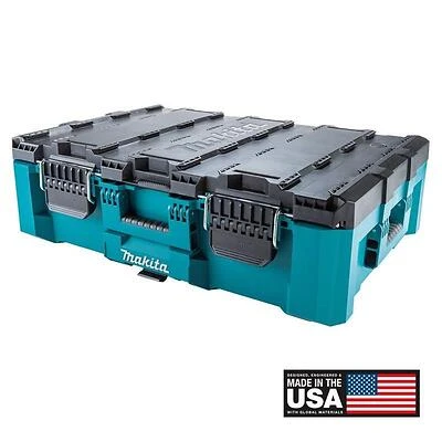 Makita Maktrak Large Teal Resin Tool Box – 31.6" x 22.2" x 9.9" with Tray