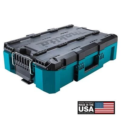 Makita Maktrak Teal Resin Tool Box – 22‑in Medium Portable Storage with Lock & Tray