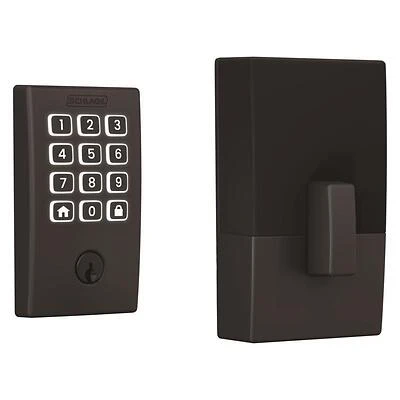 Schlage Arrive Matte Black Wi‑Fi Smart Deadbolt with Century Trim – Steel Security