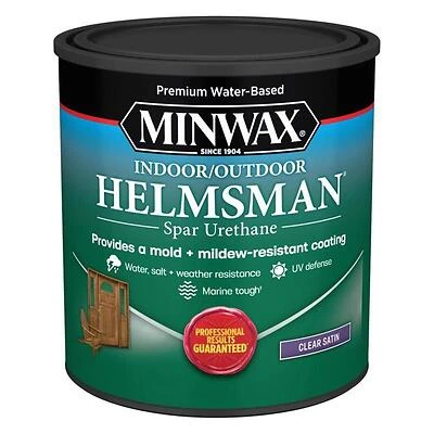 Minwax 640520444 Helmsman Water-Based Satin Spar Urethane, 1 Qt
