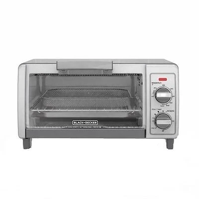 Black+Decker TO1701SG-ID 4-Slice Stainless Steel Toaster Oven, 1200W