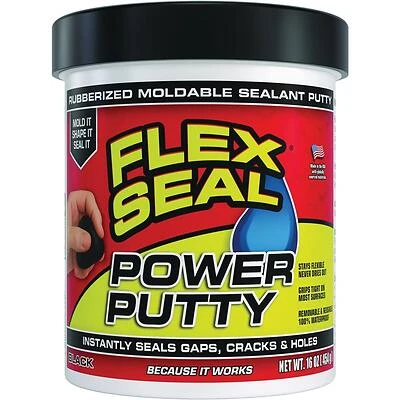 Flex Seal Power Putty – 16 oz Waterproof Black Repair Putty