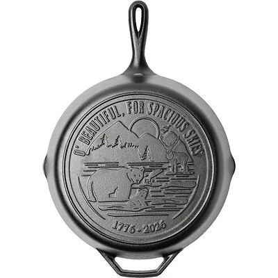 Lodge 12‑Inch Pre‑Seasoned Cast Iron Skillet – Patriotic 250th Anniversary Edition