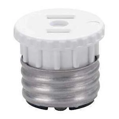 Pass & Seymour Lampholder Adapter, Medium Base, White, 600-Watt, 125-Volt