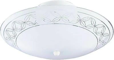 Boston Harbor F98WH02-1204H3L Ceiling Light Fixture, 2-Lamp, White, 12-1/2 In.
