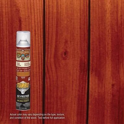 Ready Seal Turbo Spray Redwood Wood Stain – 24 oz Oil‑Based Aerosol, Smooth Finish