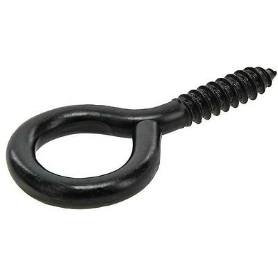 Hillman .363" x 3-7/8" Black Screw Eye