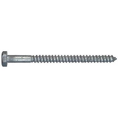 Hillman Galvanized Hex Lag Screws – 3/8" x 5" Heavy‑Duty 50‑Piece Pack