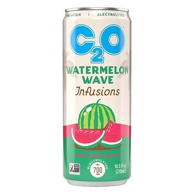 C2O Watermelon‑Infused Coconut Water – 10.5 oz Refreshing Hydration Can